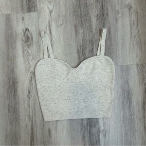 Aritzia Wilfred Bustier Sweater Tank Gray/Beige Size S